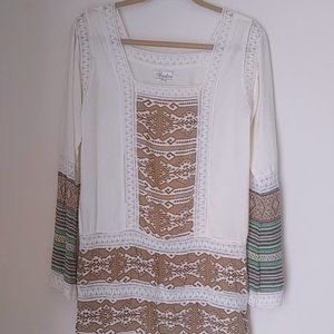 Arnhem Boho Crochet Tunic  Blouse - Size S